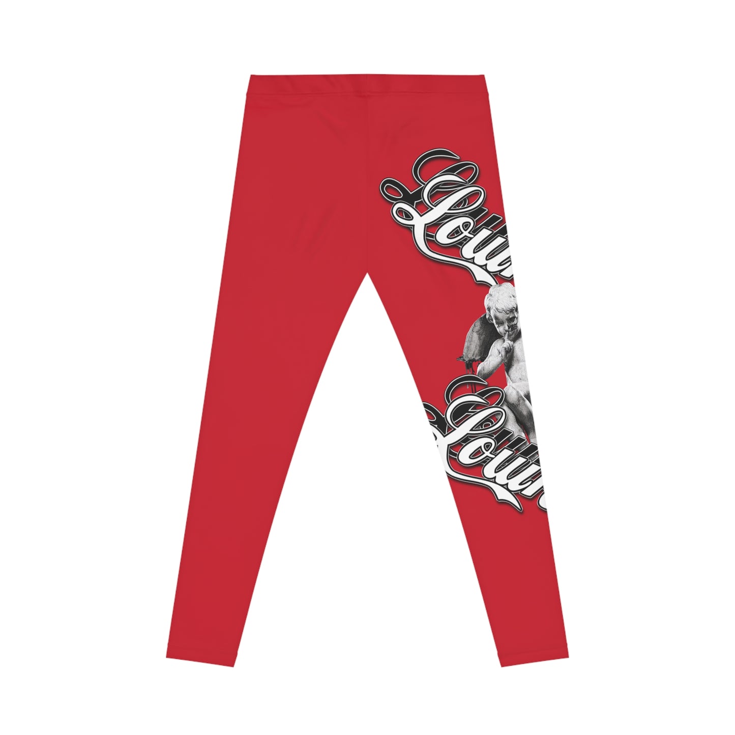 Lowkey Designer Women's Casual Leggings Red