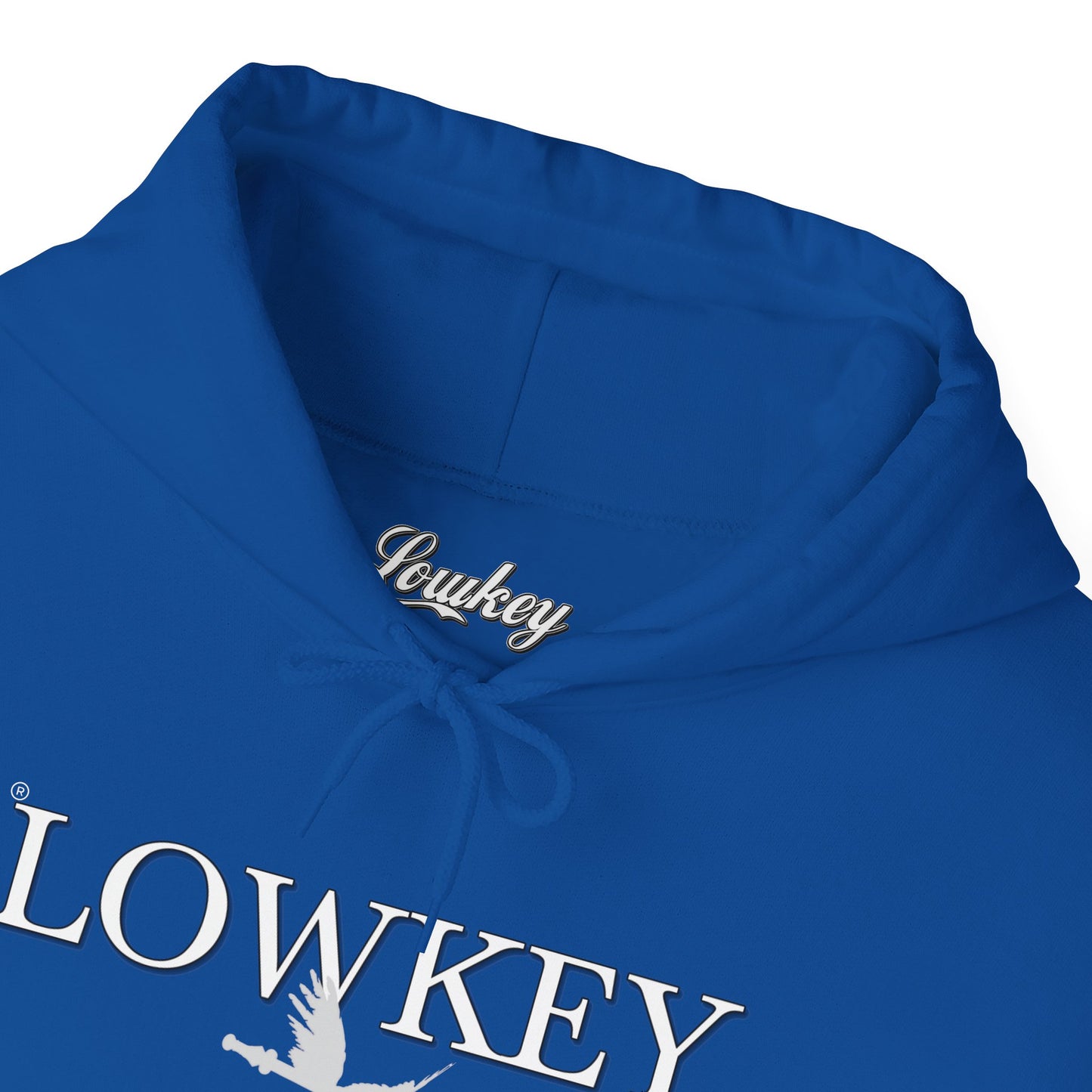 Lowkey Apparel Designer Blue Hoodie White v1 Limited Exclusive