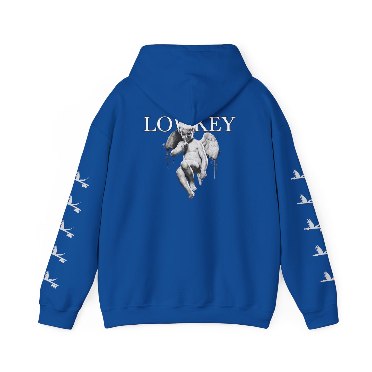 Lowkey Apparel Designer Blue Hoodie White v1 Limited Exclusive