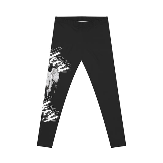 Lowkey Designer Women's Casual Leggings Black