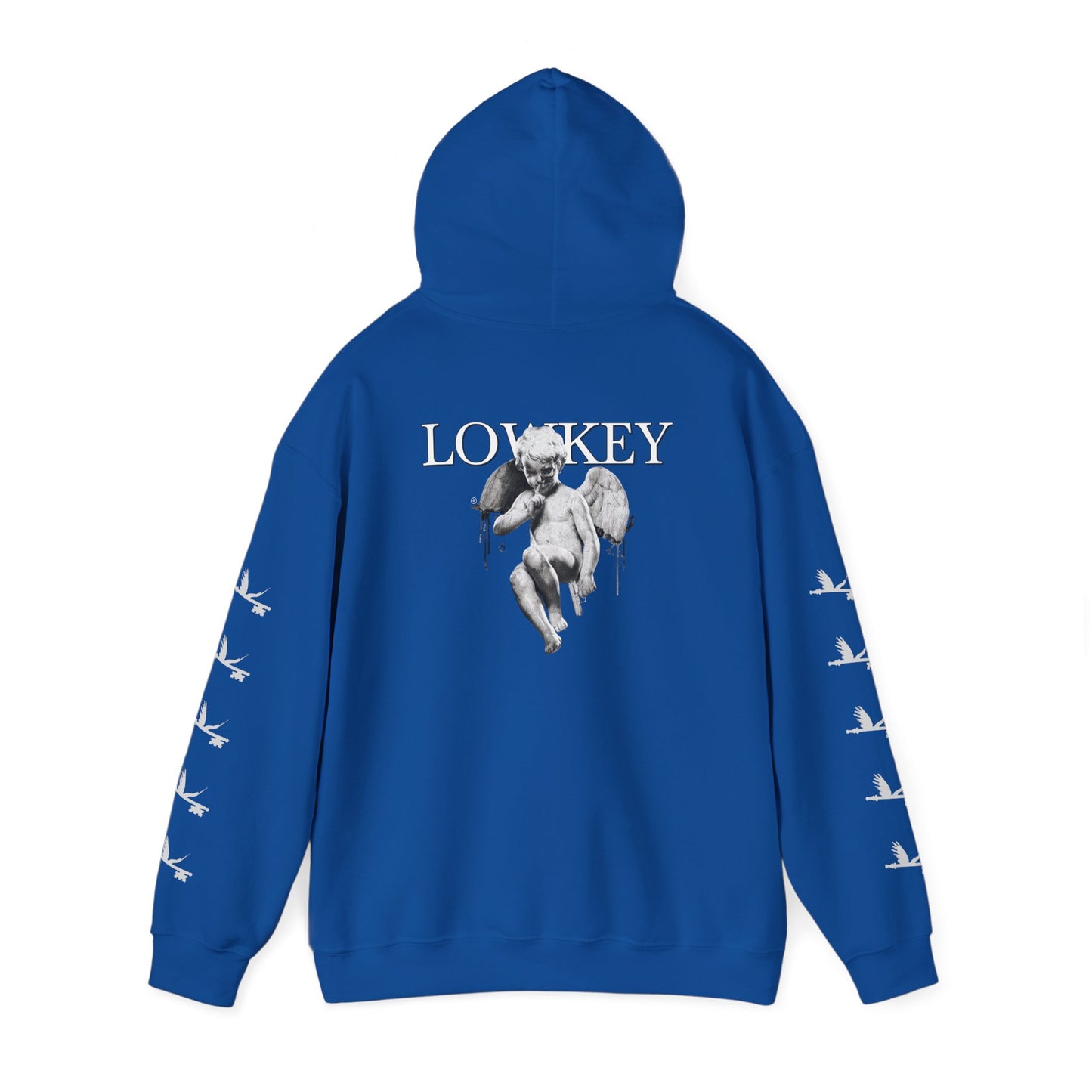 Lowkey Apparel Designer Blue Hoodie White v1 Limited Exclusive